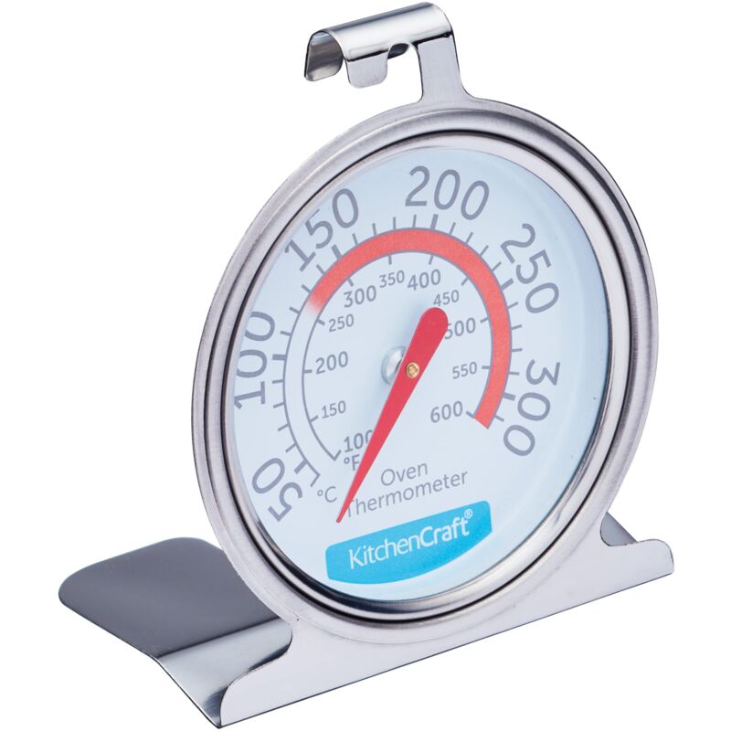foto del prodotto kitchencraft termometro da forno, termometro in acciaio inox per forno a ventola e a gas, 6,5 x 8 cm, argento