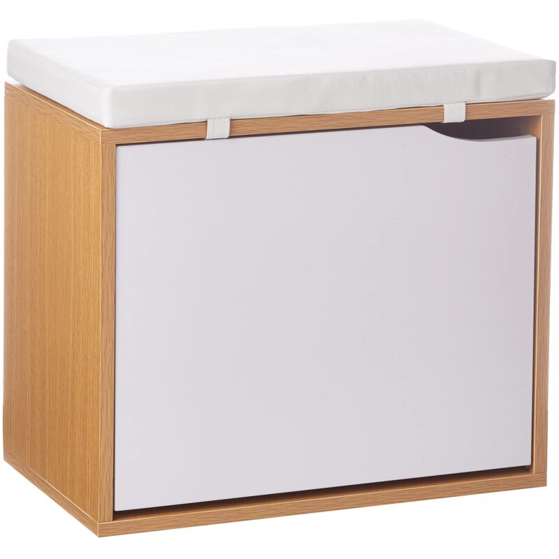 foto del prodotto kitcloset kit closet 4010041000 panca portascarpe, rosa con cuscino bianco, 50 x 46 x 29,5