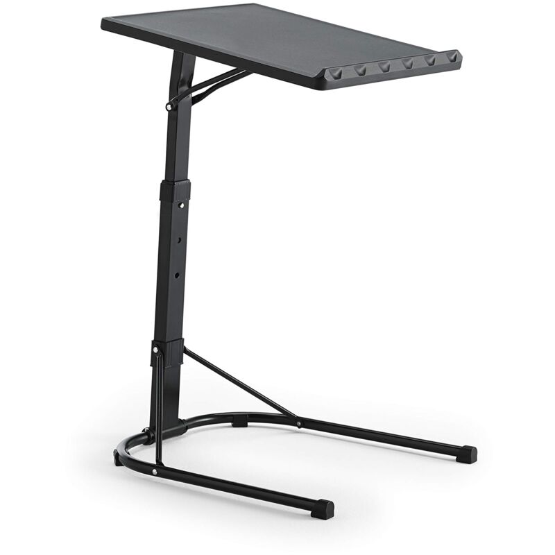 foto del prodotto kithome kg tavolino pieghevole con altezza regolabile, 43 x 43 x 63 68 73 cm, nero, multifunzionale