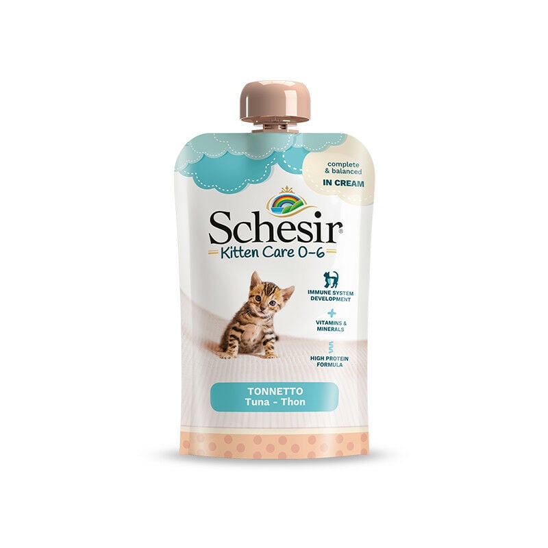 foto del prodotto kitten care in crema con tonnetto da 150 gr schesir