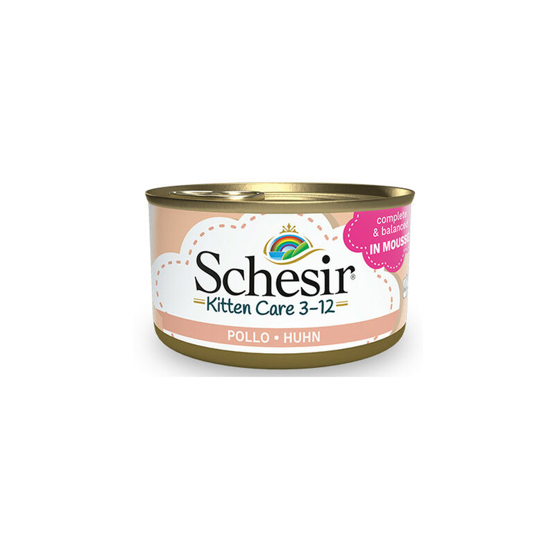foto del prodotto kitten care in mousse con pollo da 85 gr schesir