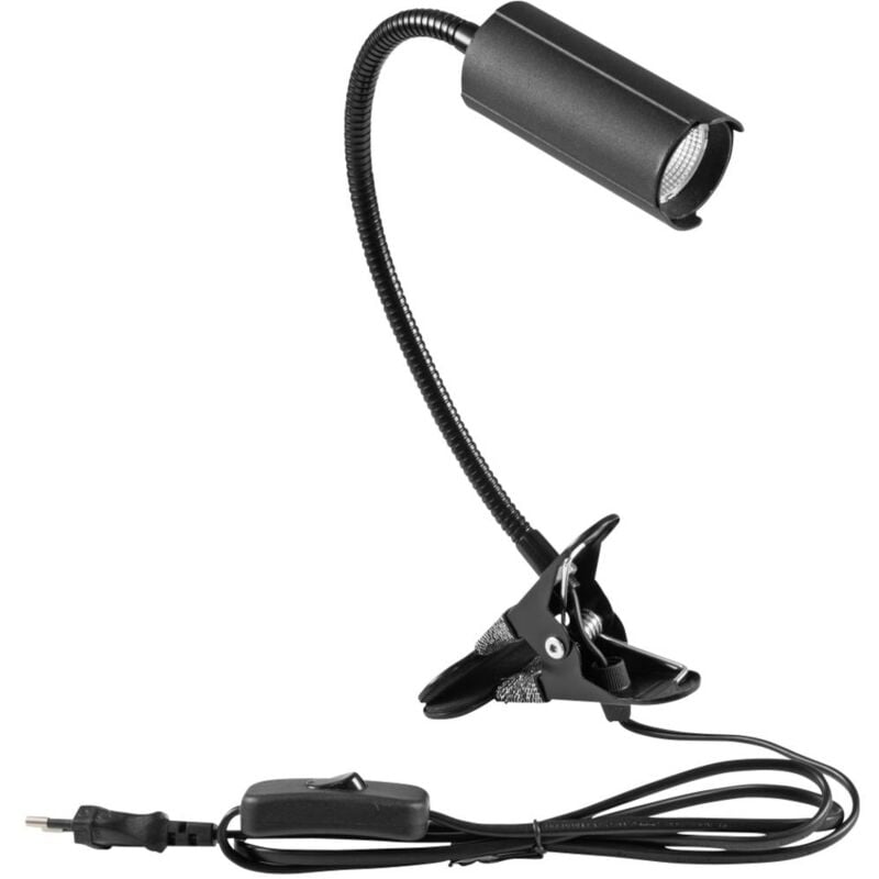 foto del prodotto kkl 7 41600550 lampada led con morsetto 7 w nero eurolite
