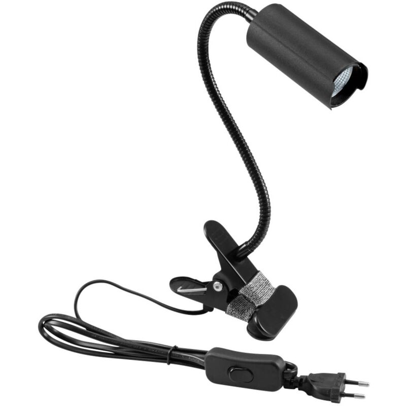 foto del prodotto kkl 7 41600552 lampada led con morsetto 7 w nero eurolite