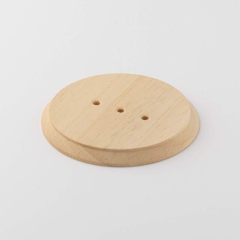 foto del prodotto klartext base in legno per interruttori e prese belle poque, finitura grezza, 60mm