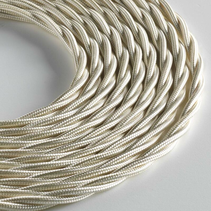 foto del prodotto klartext cavo tessile trecciato belle poque per installazione elettrica vintage, 3x1,5mm, avorio, 10mt.