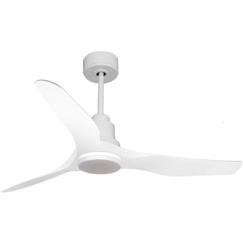 foto del prodotto klassfan ventilatore da soffitto reversibile termostato dimmabile wifi motore cc tetti inclinati telecomando luce a tre toni adattatore 2 3 lame