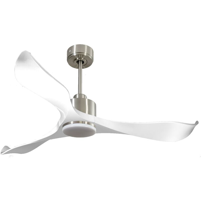 foto del prodotto klassfan ventilatore da soffitto reversibile termostato dimmabile wifi motore cc tetti inclinati telecomando luce a tre toni adattatore 2 3 lame