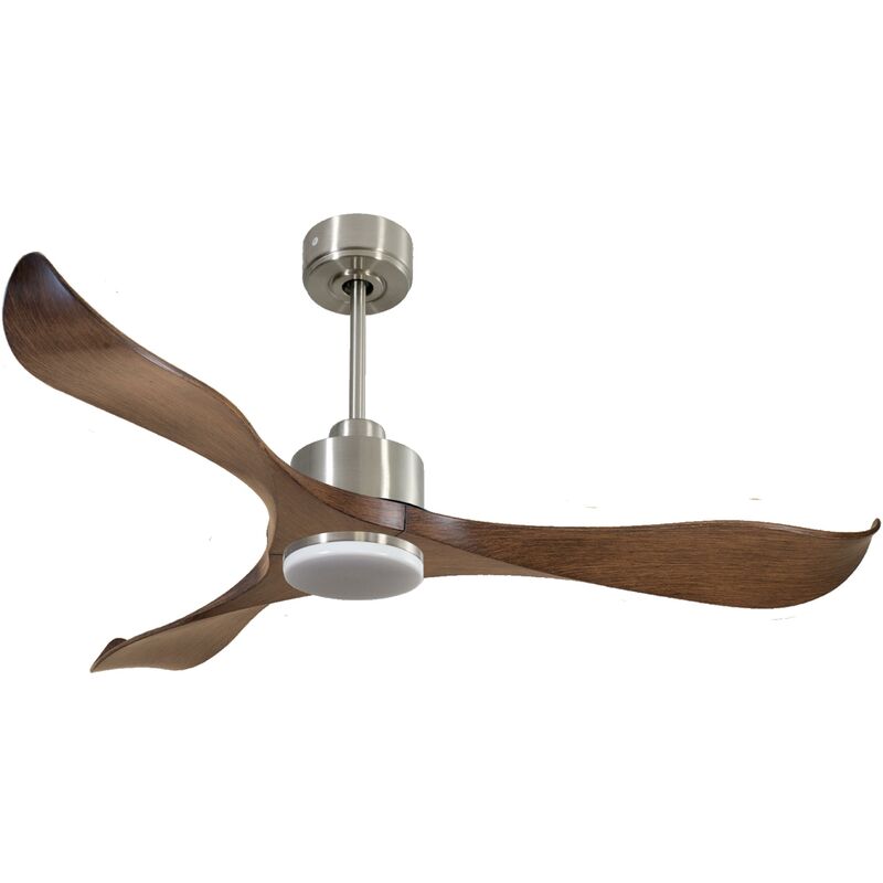foto del prodotto klassfan ventilatore da soffitto reversibile termostato dimmabile wifi motore cc tetti inclinati telecomando luce a tre toni adattatore 2 3 lame