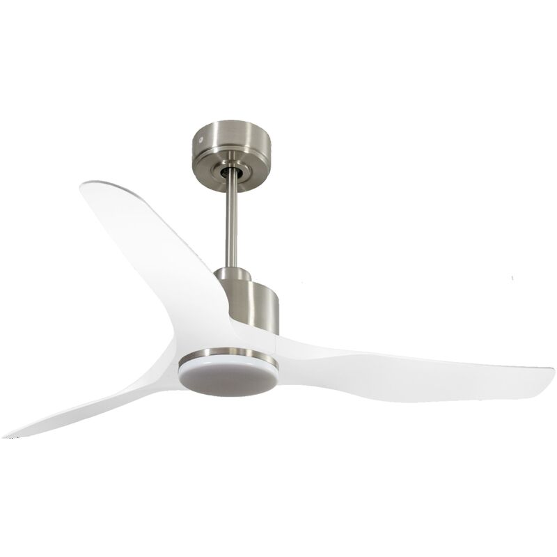 foto del prodotto klassfan ventilatore da soffitto reversibile termostato dimmabile wifi motore cc tetti inclinati telecomando luce a tre toni adattatore 2 3 lame