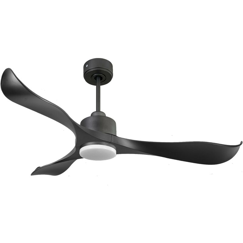 foto del prodotto klassfan ventilatore da soffitto reversibile termostato dimmabile wifi motore cc tetti inclinati telecomando luce a tre toni adattatore 2 3 lame