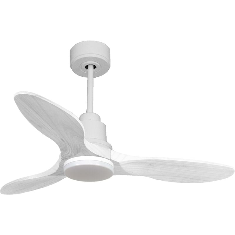foto del prodotto klassfan ventilatore da soffitto reversibile termostato dimmabile wifi motore cc tetti inclinati telecomando luce a tre toni hypersilence memoria