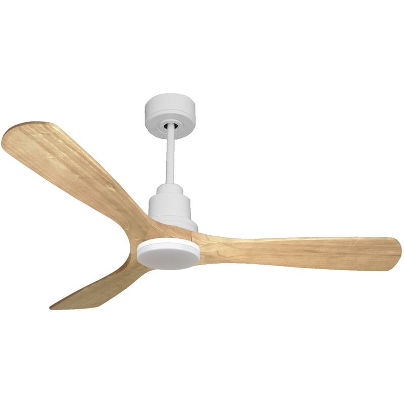 foto del prodotto klassfan ventilatore da soffitto reversibile termostato dimmabile wifi motore cc tetti inclinati telecomando luce a tre toni hypersilence memoria