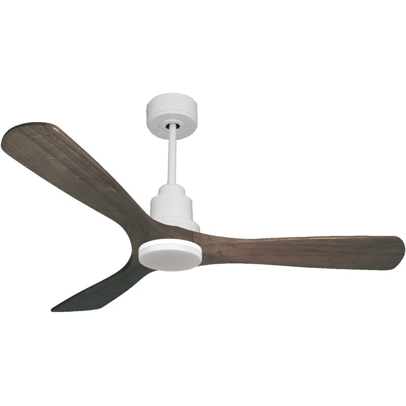 foto del prodotto klassfan ventilatore da soffitto reversibile termostato dimmabile wifi motore cc tetti inclinati telecomando luce a tre toni hypersilence memoria
