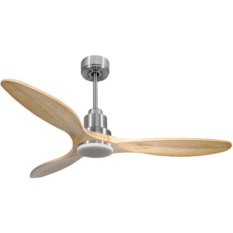 foto del prodotto klassfan ventilatore da soffitto reversibile termostato dimmabile wifi motore cc tetti inclinati telecomando luce a tre toni hypersilence memoria