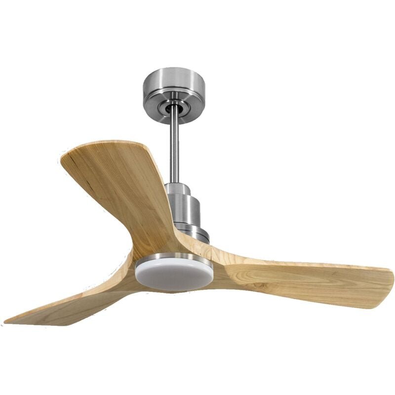 foto del prodotto klassfan ventilatore da soffitto reversibile termostato dimmabile wifi motore cc tetti inclinati telecomando luce a tre toni hypersilence memoria