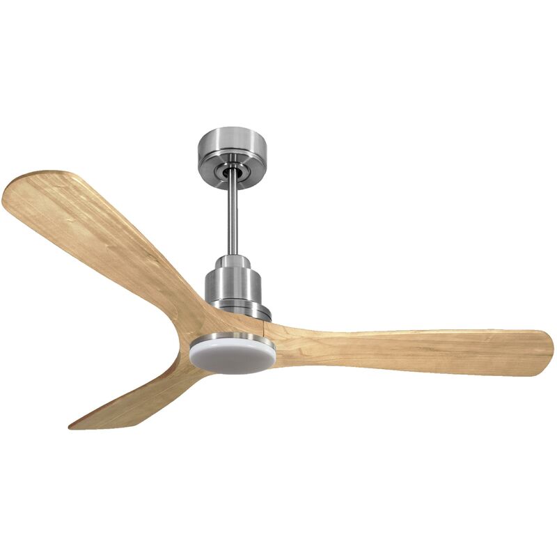 foto del prodotto klassfan ventilatore da soffitto reversibile termostato dimmabile wifi motore cc tetti inclinati telecomando luce a tre toni hypersilence memoria