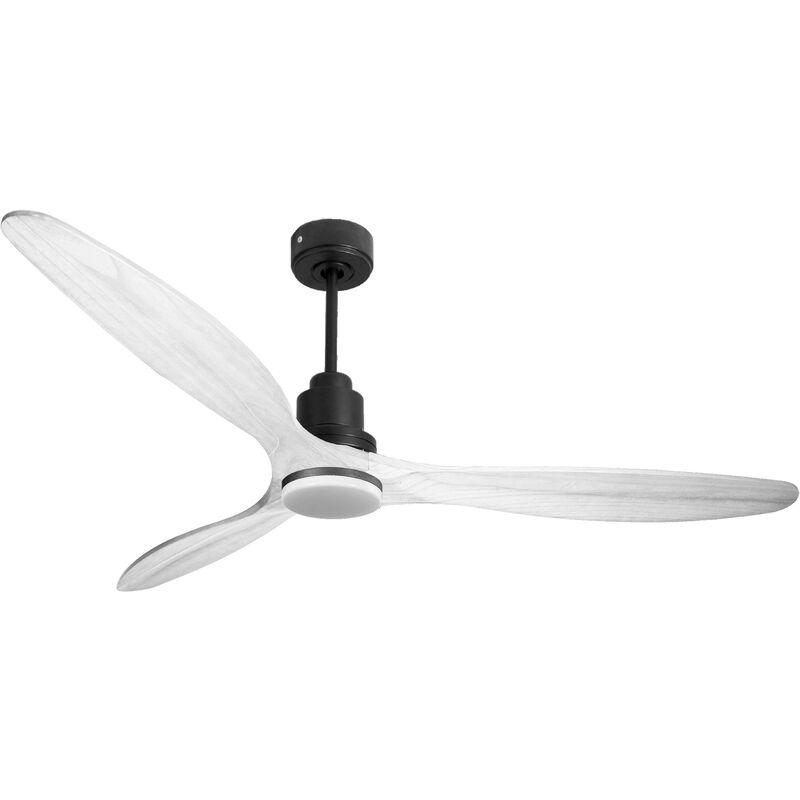 foto del prodotto klassfan ventilatore da soffitto reversibile termostato dimmabile wifi motore cc tetti inclinati telecomando luce a tre toni hypersilence memoria