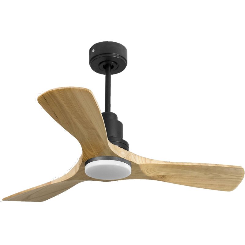 foto del prodotto klassfan ventilatore da soffitto reversibile termostato dimmabile wifi motore cc tetti inclinati telecomando luce a tre toni hypersilence memoria