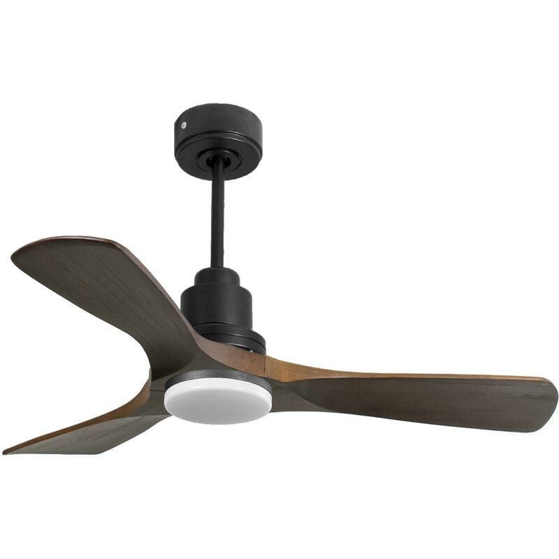 foto del prodotto klassfan ventilatore da soffitto reversibile termostato dimmabile wifi motore cc tetti inclinati telecomando luce a tre toni hypersilence memoria