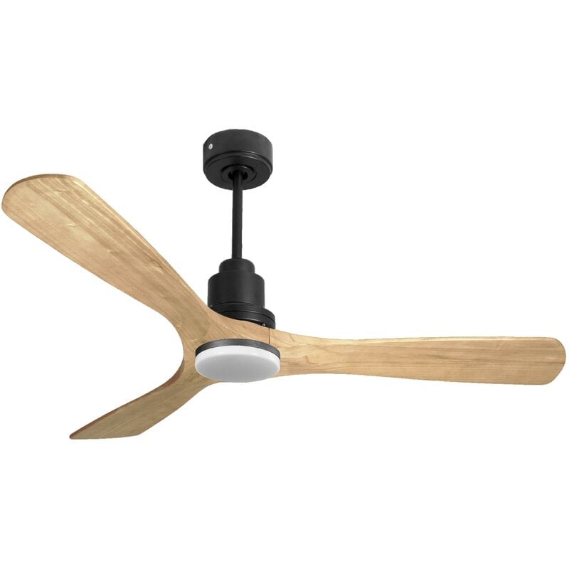foto del prodotto klassfan ventilatore da soffitto reversibile termostato dimmabile wifi motore cc tetti inclinati telecomando luce a tre toni hypersilence memoria