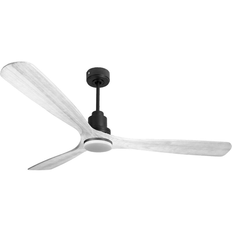 foto del prodotto klassfan ventilatore da soffitto reversibile termostato dimmabile wifi motore cc tetti inclinati telecomando luce a tre toni hypersilence memoria