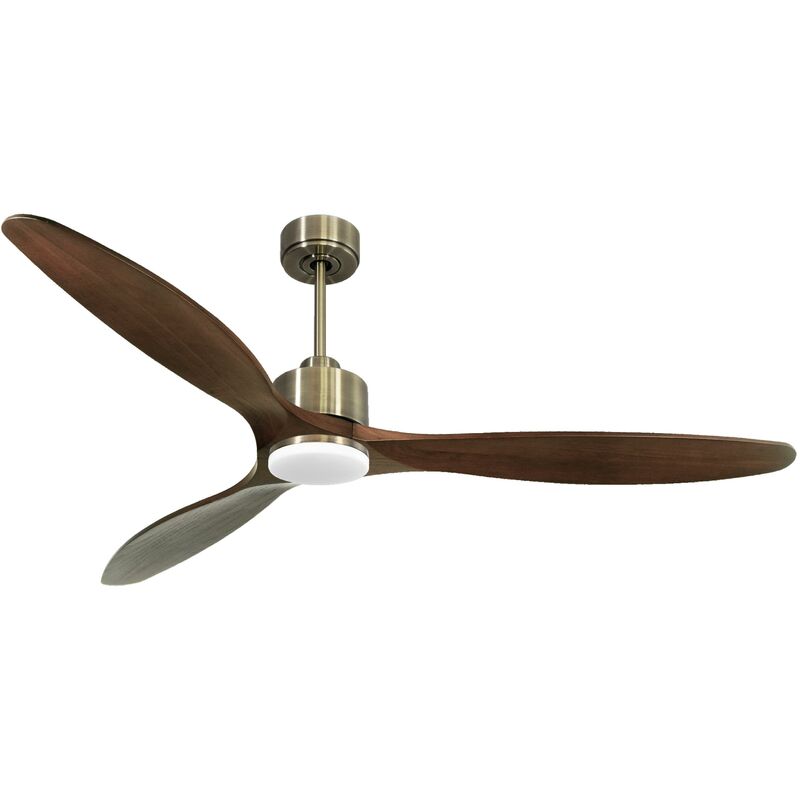 foto del prodotto klassfan ventilatore da soffitto reversibile termostato dimmabile wifi motore cc tetti inclinati telecomando luce a tre toni hypersilence memoria