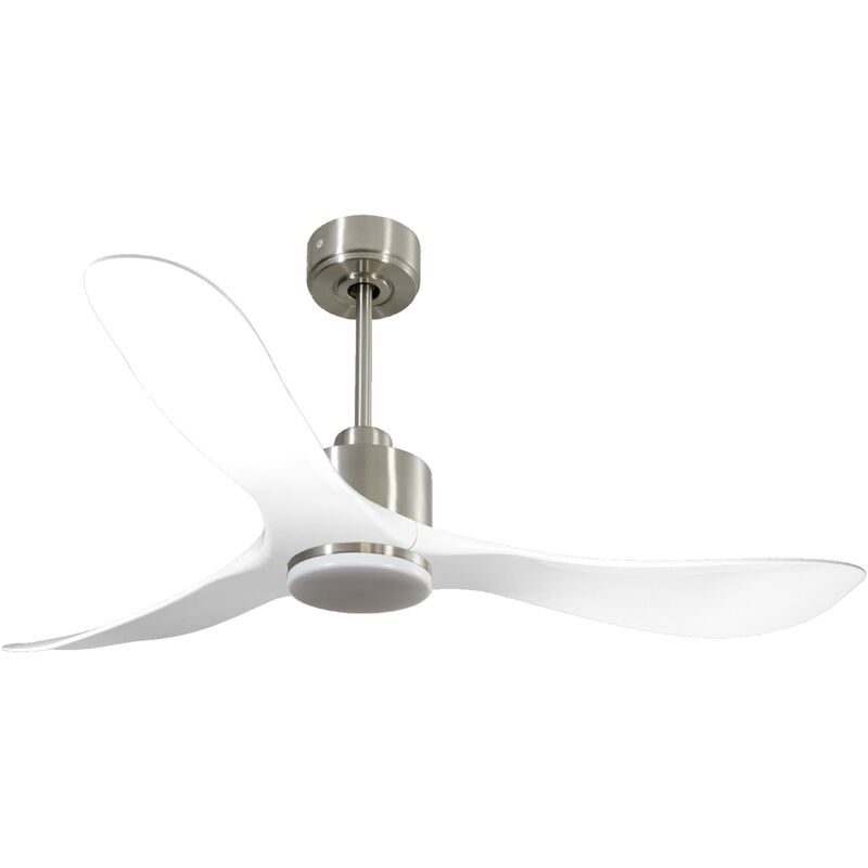 foto del prodotto klassfan ventilatore da soffitto reversibile termostato dimmabile wifi motore cc tetti inclinati telecomando luce a tre toni hypersilence memoria