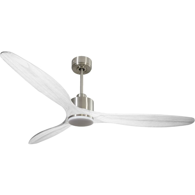 foto del prodotto klassfan ventilatore da soffitto reversibile termostato dimmabile wifi motore cc tetti inclinati telecomando luce a tre toni hypersilence memoria