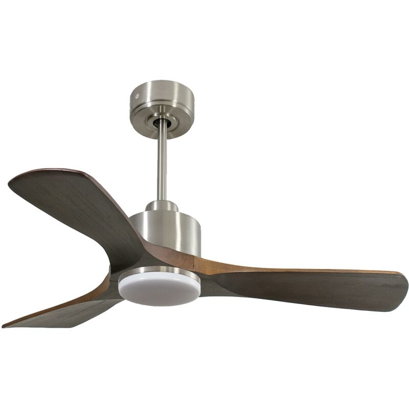 foto del prodotto klassfan ventilatore da soffitto reversibile termostato dimmabile wifi motore cc tetti inclinati telecomando luce a tre toni hypersilence memoria