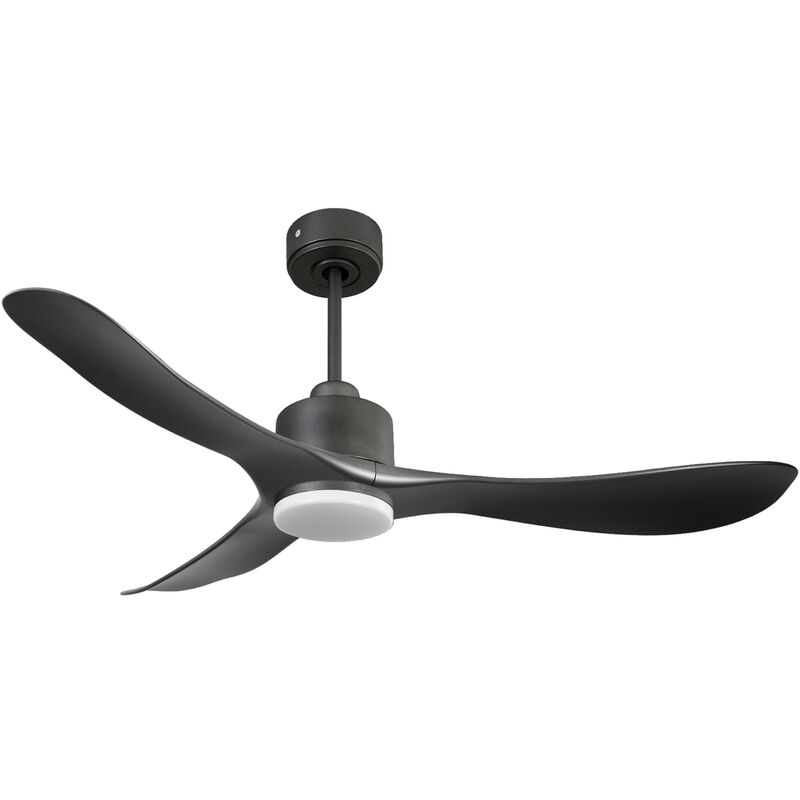 foto del prodotto klassfan ventilatore da soffitto reversibile termostato dimmabile wifi motore cc tetti inclinati telecomando luce a tre toni hypersilence memoria