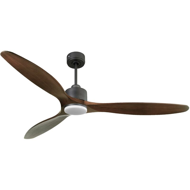 foto del prodotto klassfan ventilatore da soffitto reversibile termostato dimmabile wifi motore cc tetti inclinati telecomando luce a tre toni hypersilence memoria