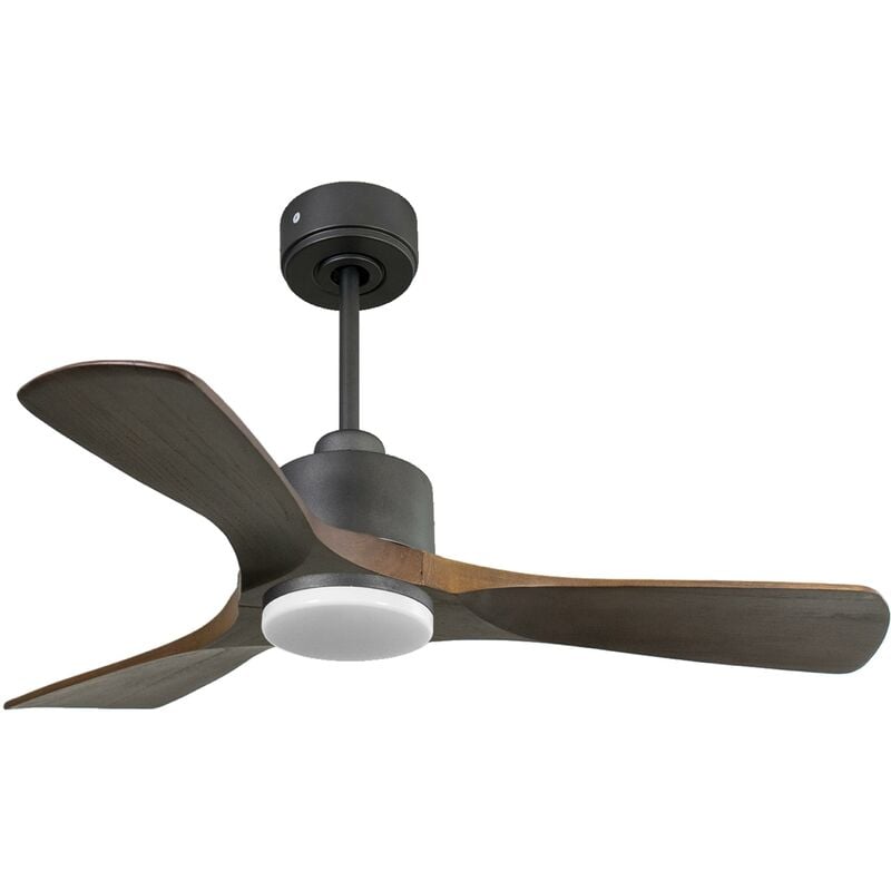 foto del prodotto klassfan ventilatore da soffitto reversibile termostato dimmabile wifi motore cc tetti inclinati telecomando luce a tre toni hypersilence memoria