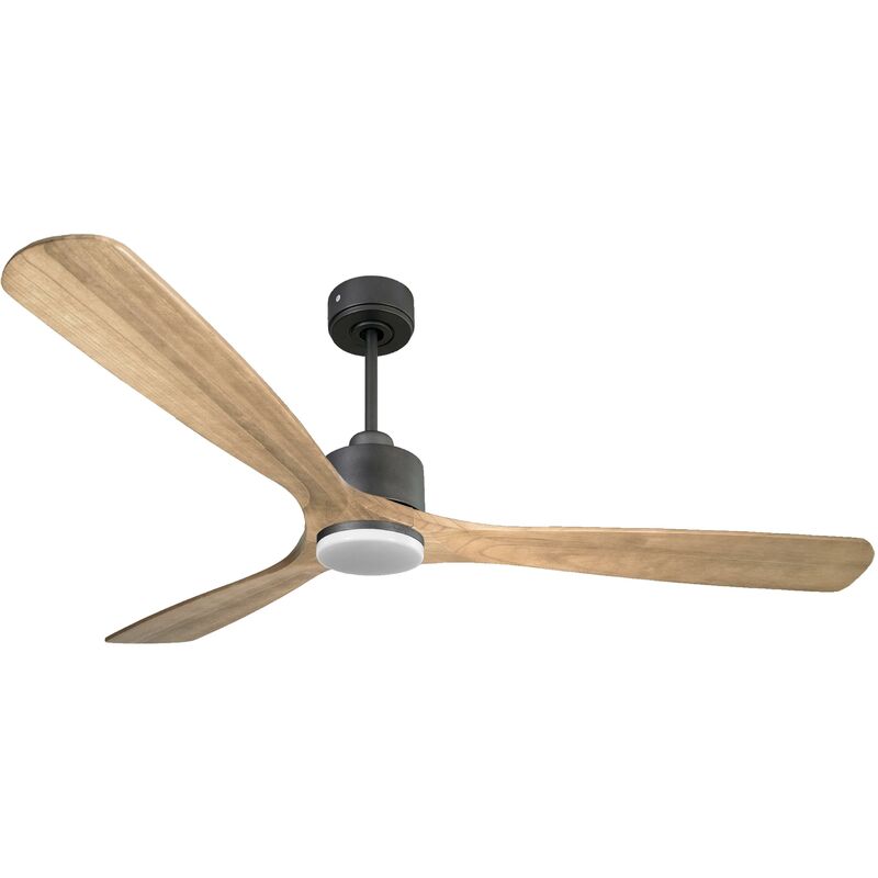 foto del prodotto klassfan ventilatore da soffitto reversibile termostato dimmabile wifi motore cc tetti inclinati telecomando luce a tre toni hypersilence memoria