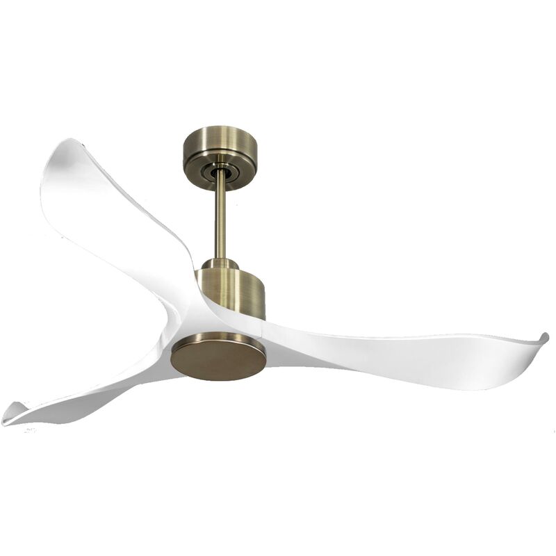 foto del prodotto klassfan ventilatore da soffitto reversibile termostato wifi motore cc tetti inclinati telecomando adattatore 2 3 lame hypersilence memoria purline