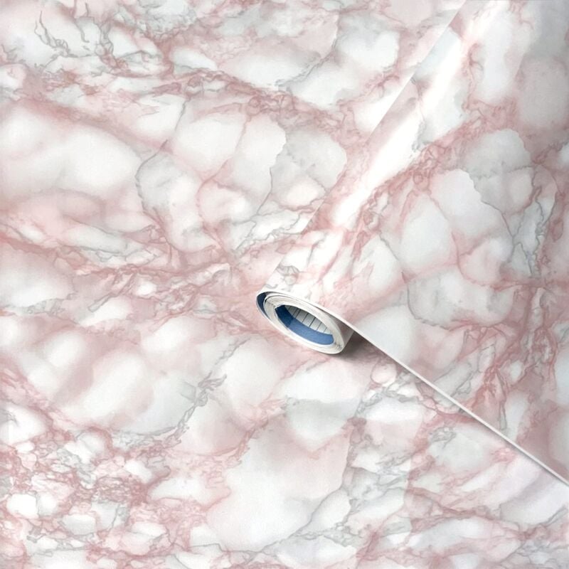 foto del prodotto klebefolie marmor pellicole effetto materiale marmo adesivo, decorativo, foglio autoadesivo, pvc, senza ftalati, rosa, 3 m, 53183, 67,5 cm x 3m, 2