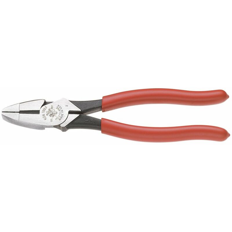 foto del prodotto klein tools hd213 9ne, pinze resistenti con design ad alta leva, prodotte negli stati uniti, manici comodi e resistenti e ganasce zigrinate, 22,9 cm