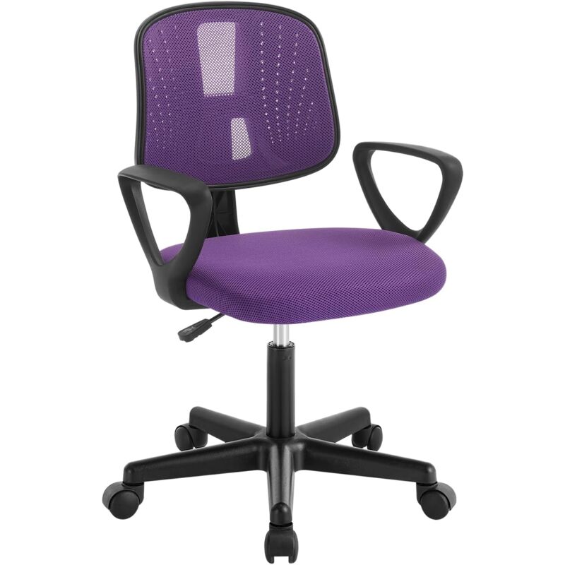 foto del prodotto klihome sedia da scrivania per bambini girevole ergonomico con altezza goregolabile viola