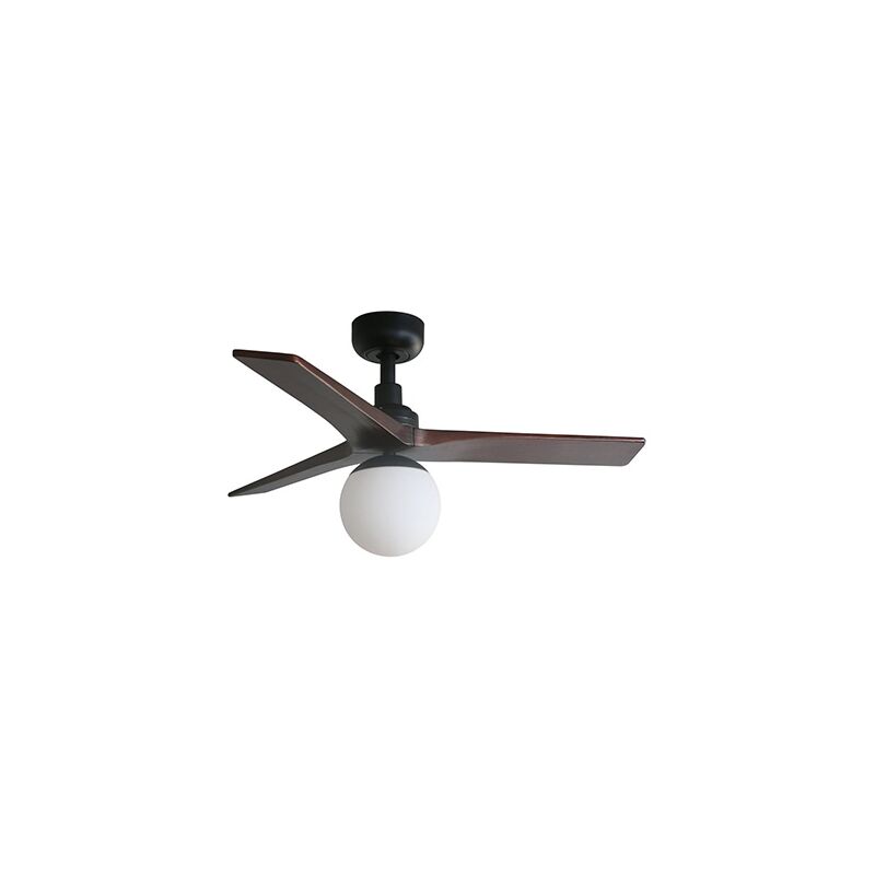 foto del prodotto klim s ventilatore con luce nera noce 92cm