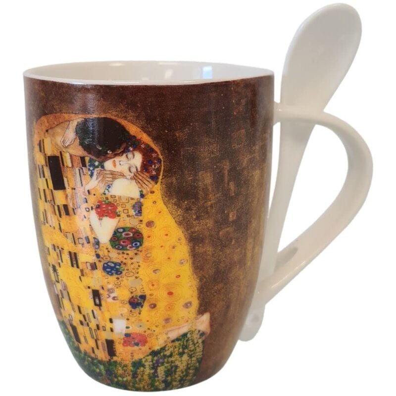 foto del prodotto klimt mug le baiser cucchiaio imballo singolo, ceramica, multicolore, 10.5 x 8 x 1 cm