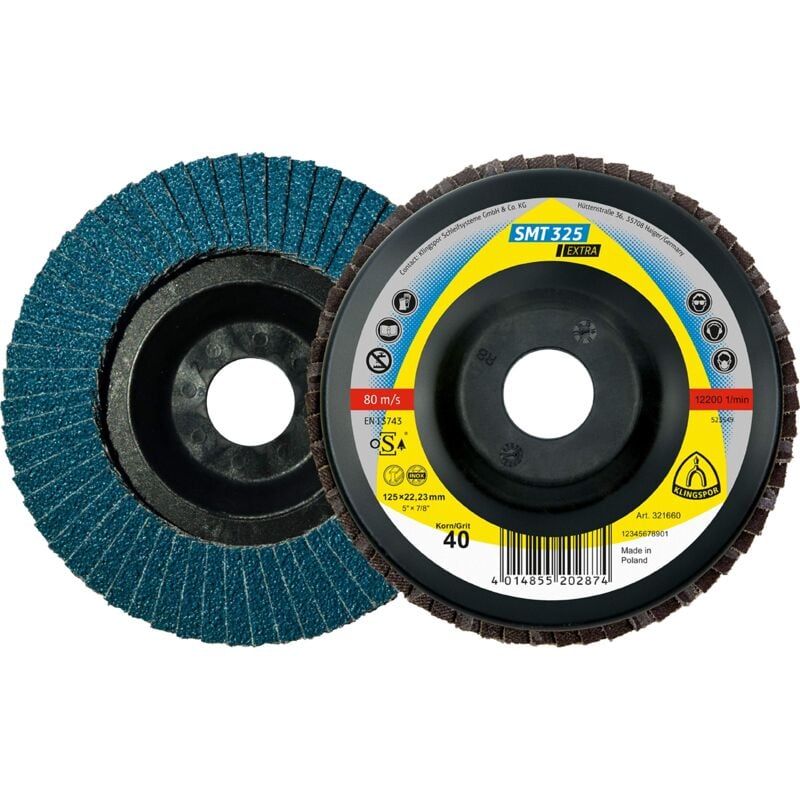 foto del prodotto klingspor ciernica listkowa wypuk a smt325 extra 125mm gr. 40