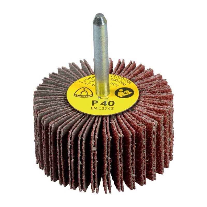 foto del prodotto klingspor smerigliatrice a ventola km 613 50xh30mm k.100 gambo in corindone d.6mm per 10 
