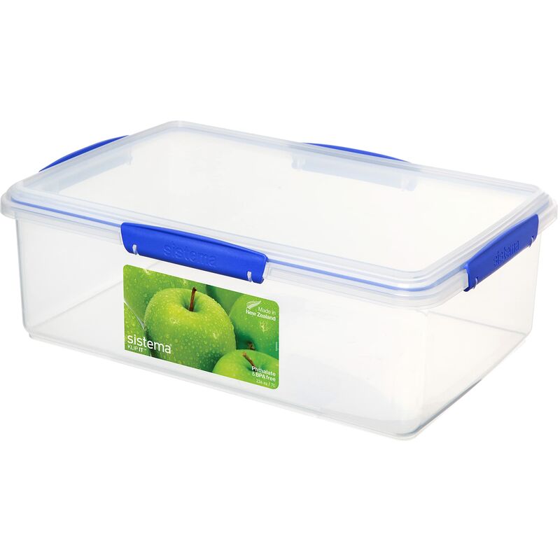 foto del prodotto klip it contenitore per alimenti 7 l contenitore per alimenti per frigorifero freezer con coperchio, impilabile ed ermetico plastica senza bpa clip