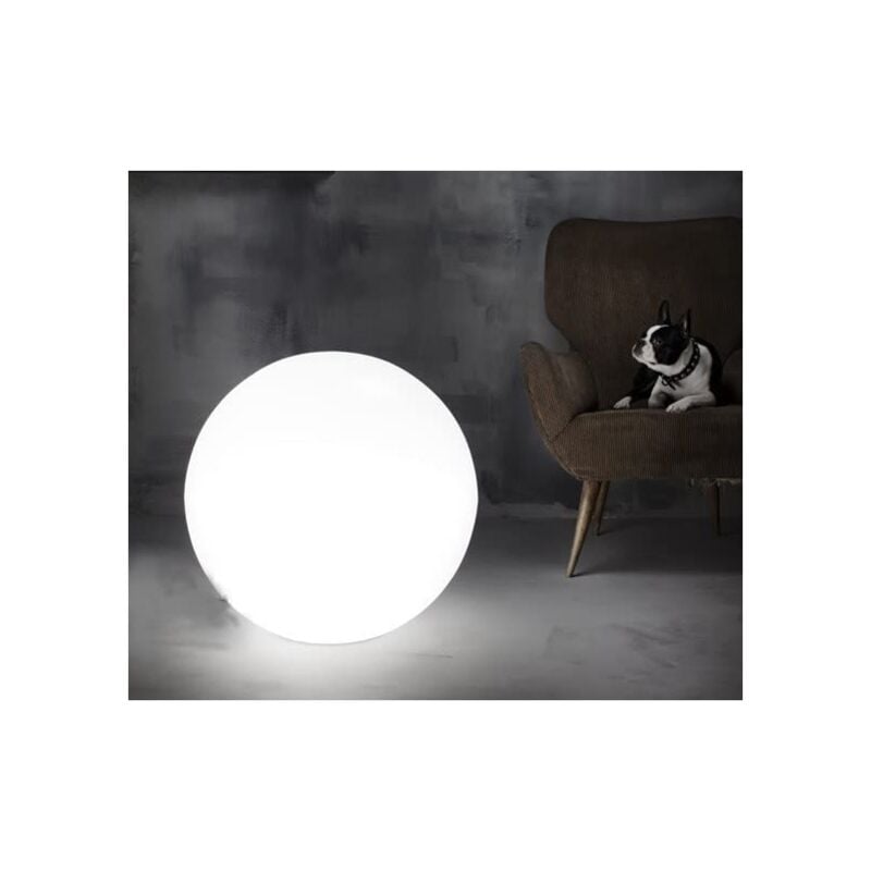 foto del prodotto kloris sfera lampada globo luminoso da giardino diametro cm 60 con illuminazione con batteria ricaricabile. led rgb multicolor dimmerabile con