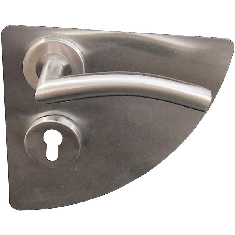 foto del prodotto klose besser coppia di maniglie per porte quarter moon waves in acciaio inox 304 1 coppia di rose cilindriche