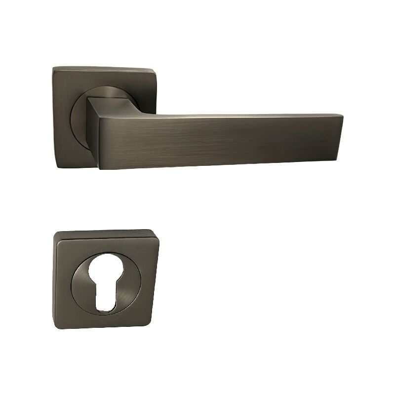 immagine 0 del prodotto klose besser maniglia per porte su rose quadrate in alluminio elodie colore bronzo 2 rose a cilindro