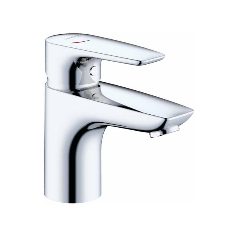 foto del prodotto kludi pure solid miscelatore da lavabo, ecoplus, cromo 343890575wr4