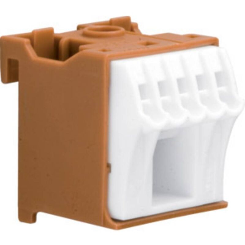 foto del prodotto kn06p morsettiera marrone, bianco 6 poli 63 a 230 v hager