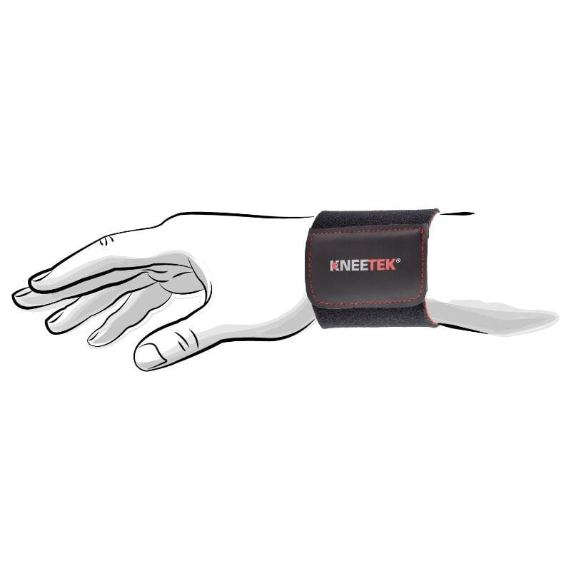 foto del prodotto kneetek benda da polso nera t.u 90100