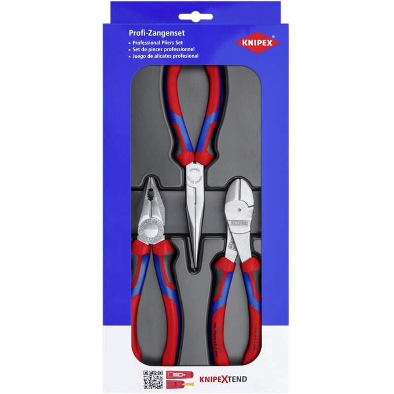 foto del prodotto knipex 00 20 11 v01 officina e meccanica kit pinze 3 parti