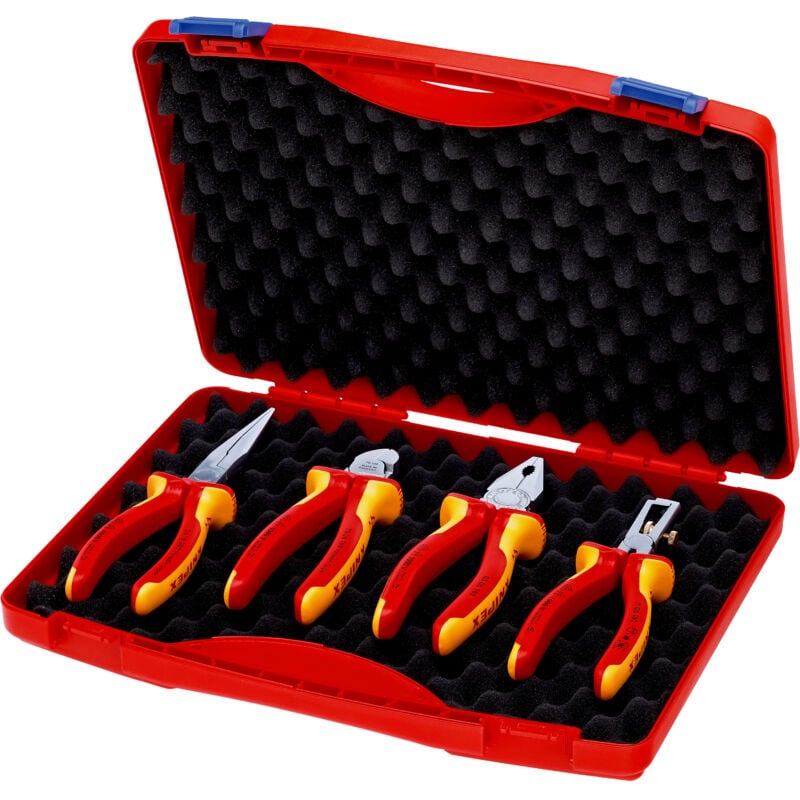 foto del prodotto knipex 00 20 15 valigia portautensili red elettro set 1 4 pezzi 275 mm